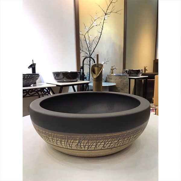 Chậu rửa lavabo màu đen âm bàn Miken MKC-1414B (600x430mm) - Image 4