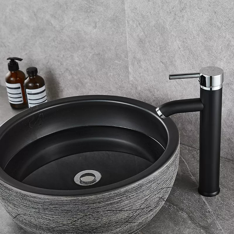 Chậu rửa lavabo màu đen nghệ thuật Miken MKC-341 - Image 6