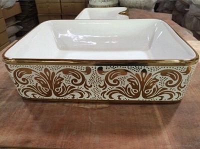 Chậu rửa lavabo nghệ thuật 03 (480 x 370 x 130mm)