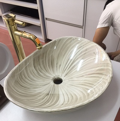 Chậu rửa lavabo nghệ thuật Cleanman CL-G003 - Image 6