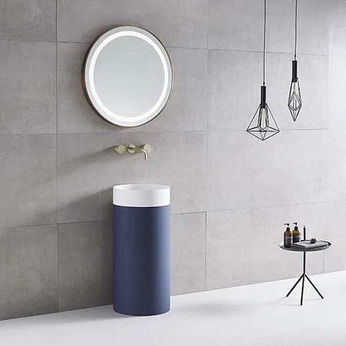 Chậu rửa lavabo nghệ thuật đá nhân tạo chân đứng Miken MKC-883W - Image 5