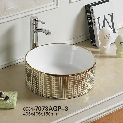 Chậu rửa lavabo nghệ thuật DADA 7078AGP (405x 405 x 145mm)