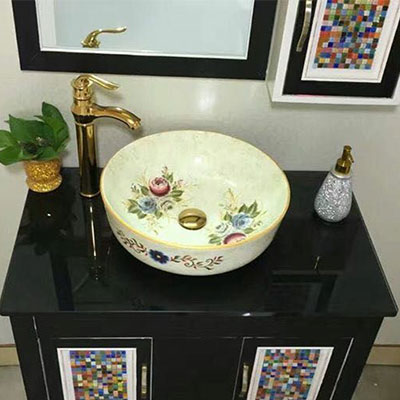 Chậu rửa lavabo nghệ thuật DADA A435-CEBK07 (400x 400 x 135mm) - Image 4