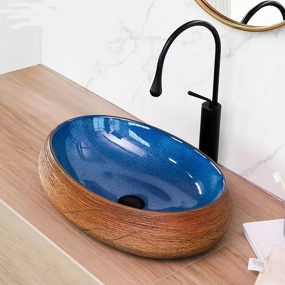 Chậu rửa lavabo nghệ thuật đặt trên bàn Miken MKC-2075W - Image 5