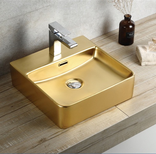 Chậu rửa lavabo nghệ thuật mạ vàng LARTO 8028G - Image 4