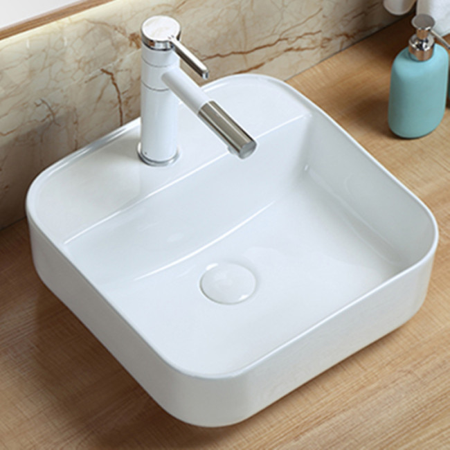 Chậu rửa lavabo nghệ thuật Miken MKC-016 (41x41x14cm) - Image 4
