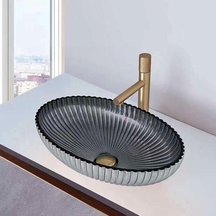 Chậu rửa lavabo nghệ thuật Miken T6032-A (41x41x15cm) - Image 6