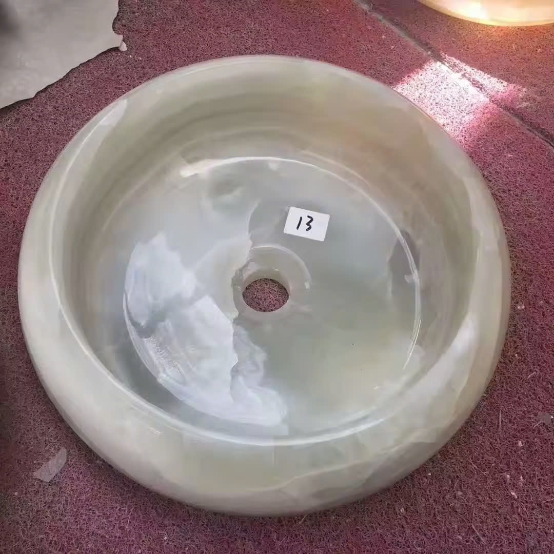 Chậu rửa lavabo nghệ thuật vân đá lòng vàng Miken MKC-3131Q - Image 3