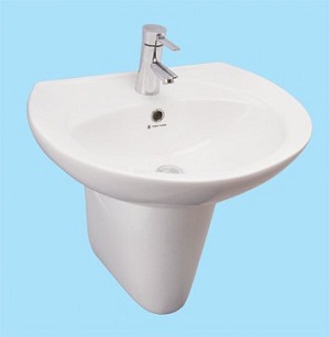 Chậu rửa Lavabo Thiên Thanh LT04L1T/PT0400T ( chưa bao gồm chân đế) - Image 3