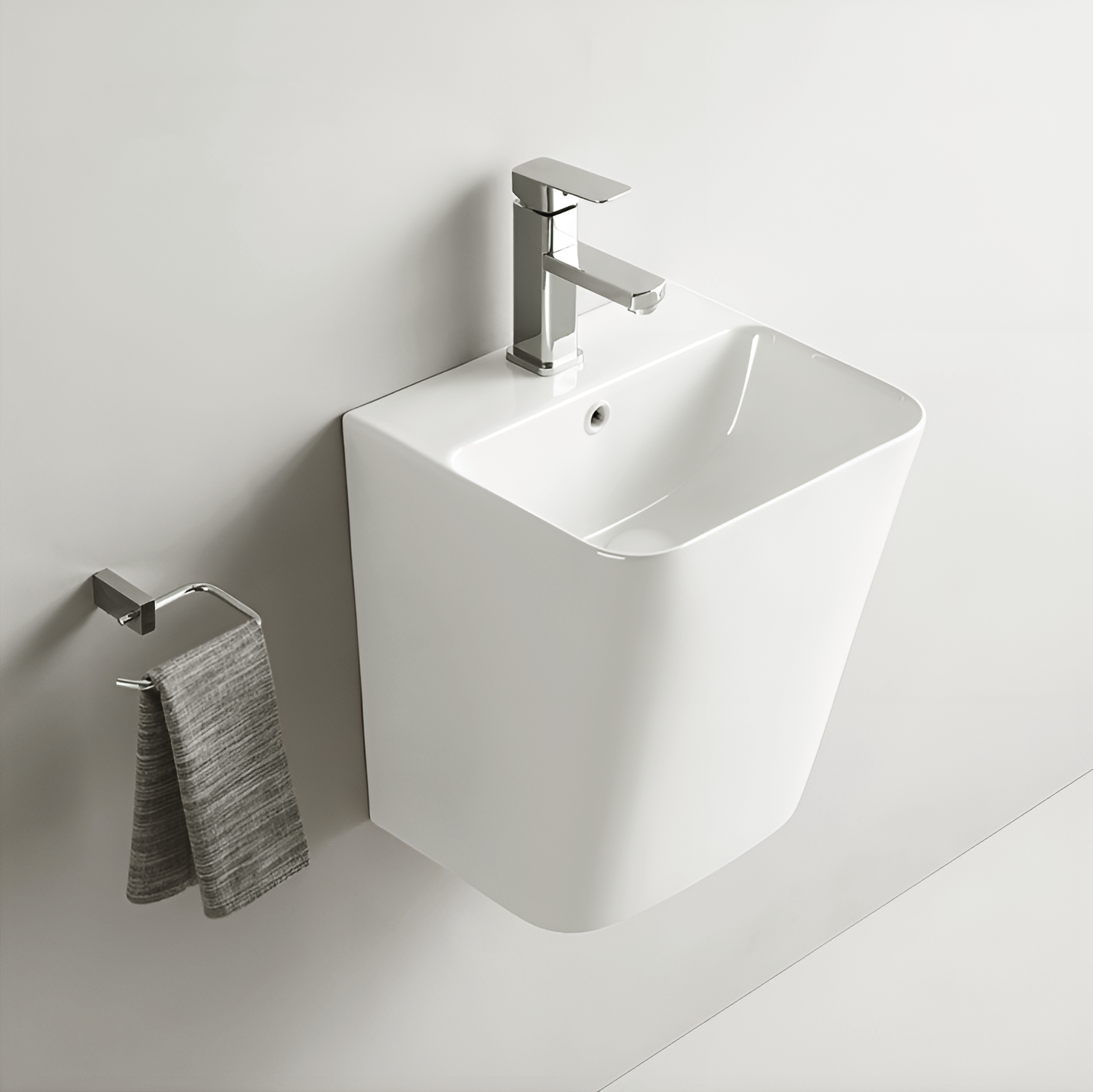 Chậu rửa lavabo treo tường hoặc đặt bàn HANJIN HJ-6121 - Image 5