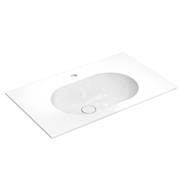 Chậu rửa lavabo treo tường và chân lửng Viglacera CD50 (V50) (600x420x165 mm) - Image 5