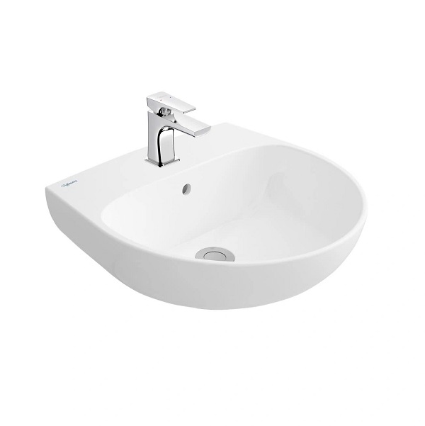 Chậu rửa lavabo treo tường và chân lửng Viglacera CD50 (V50) (600x420x165 mm) - Image 6