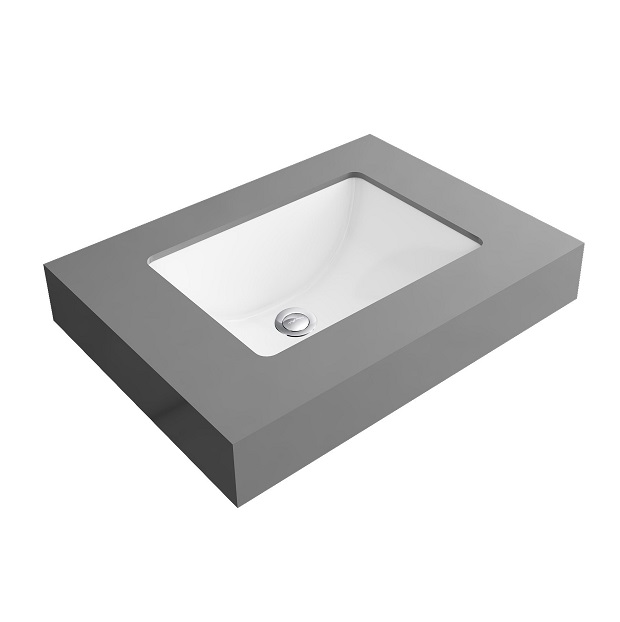 Chậu rửa lavabo treo tường và chân Viglacera VI3N (560x465mm) - Image 4