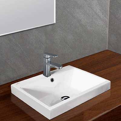 Chậu rửa lavabo treo tường Viglacera VTL2 và chân VI1T (430x505mm) - Image 3