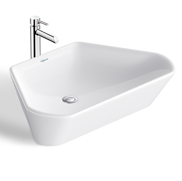 Chậu rửa lavabo treo tường Viglacera VTL2 và chân VI1T (430x505mm) - Image 5
