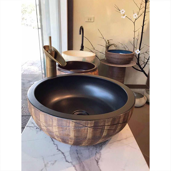 Chậu rửa lavabo vân đá lòng trắng hình chữ nhật Miken MKC-6011-F - Image 3