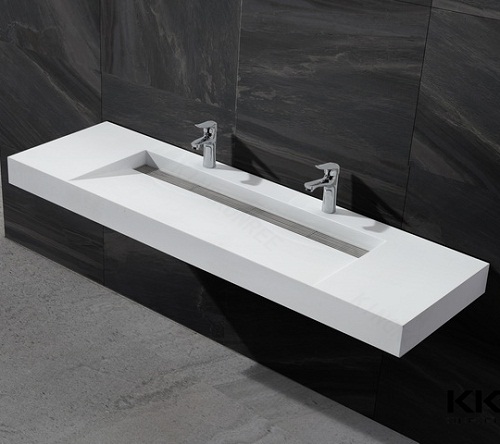Chậu rửa mặt đá nhân tạo chân đứng màu đen Miken MKC-6030 (Đặt hàng) - Image 5