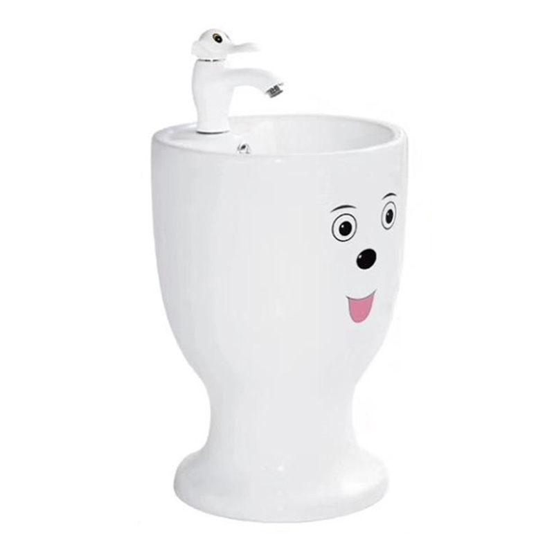 Chậu rửa mặt dành cho trẻ em bàn đá vuông MKV-881 (5 màu sắc) - Image 3