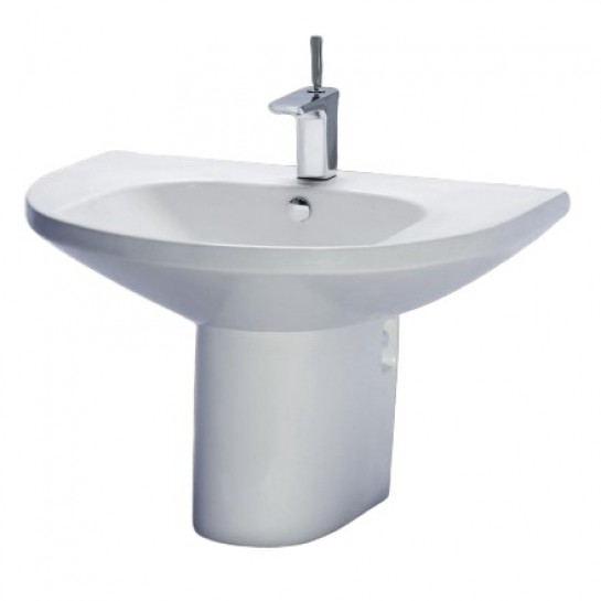 Chậu rửa mặt lavabo chân dài CAESAR L2150 P2440 - Image 3