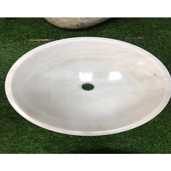 Chậu rửa mặt lavabo chân đứng đá cuội Tây Bắc LC02 - Image 4