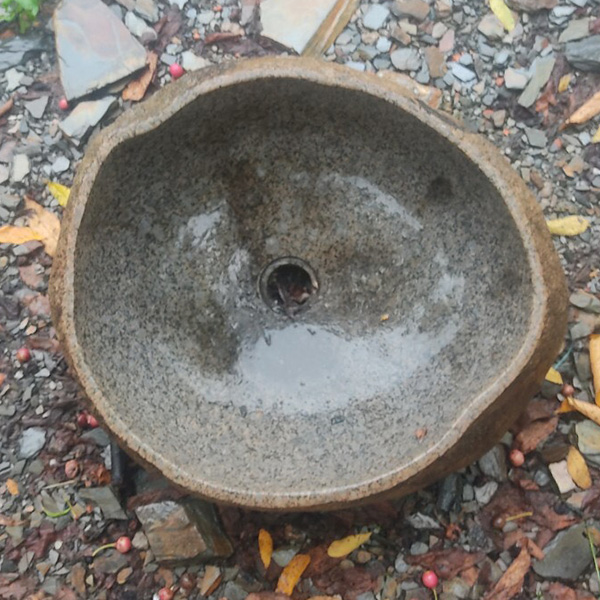 Chậu rửa mặt lavabo chân đứng đá cuội Tây Bắc LC02 - Image 5