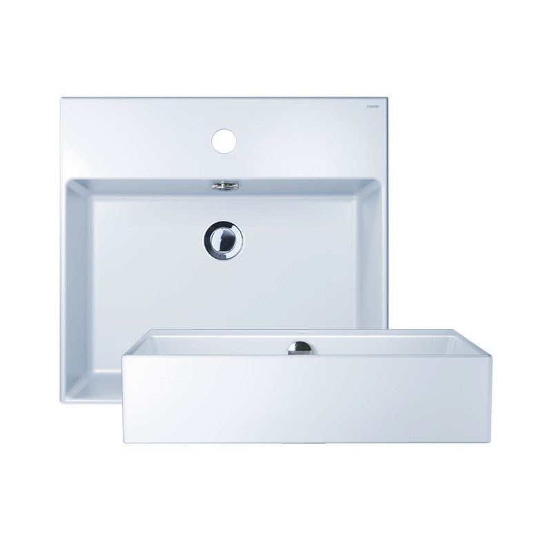 Chậu rửa mặt lavabo chân inox CAESAR LF5306 AS006 - Image 3