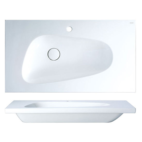 Chậu rửa mặt lavabo chân inox CAESAR LF5306 AS006 - Image 6
