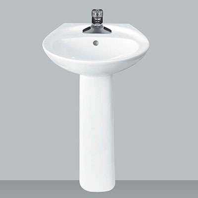 Chậu rửa mặt lavabo chân lửng Hảo Cảnh C310 - Image 6