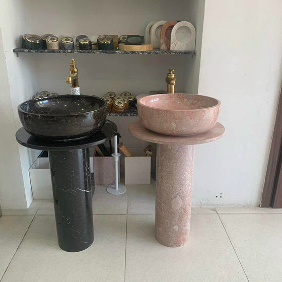 Chậu rửa mặt lavabo đá cẩm thạch MK-0084 (Đặt hàng 20-25 ngày) - Image 5