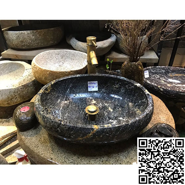 Chậu rửa mặt lavabo đá cuội tây bắc LC01-1 - Image 6