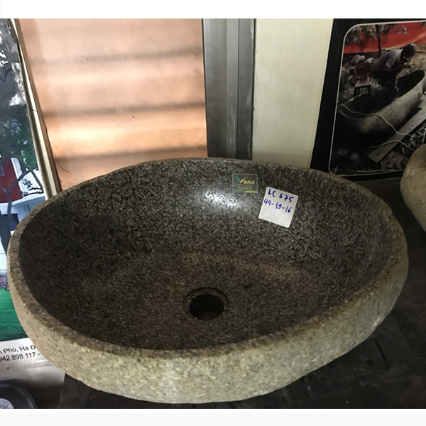 Chậu rửa mặt lavabo đá cuội Tây Bắc LC663 - Image 4