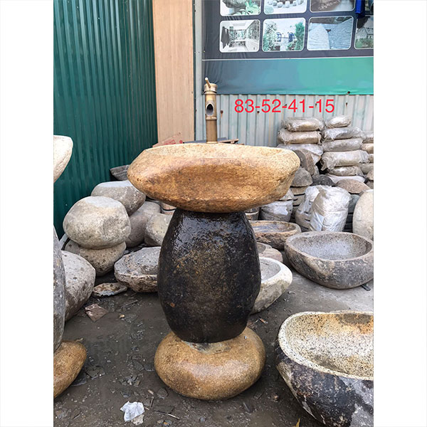 Chậu rửa mặt lavabo đá cuội Tây Bắc LC668 - Image 6