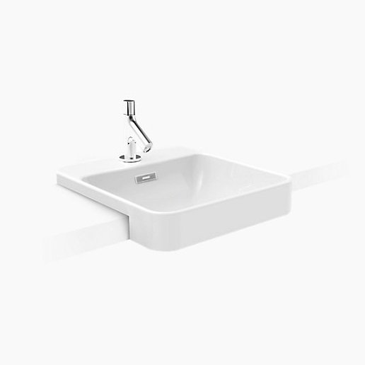 Chậu rửa mặt lavabo đặt bàn vuông thành mỏng Kohler Mica K-90011T-0 - Image 5