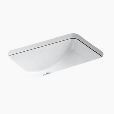 Chậu rửa mặt lavabo đặt bàn vuông thành mỏng màu đen Kohler Mica K-90011T-7 - Image 4