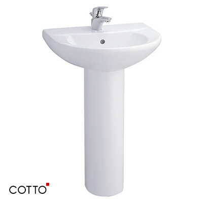 Chậu rửa mặt lavabo màu be mờ COTTO C00343 MIR - Image 5