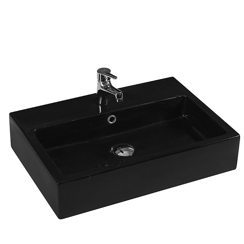 Chậu rửa mặt lavabo màu đen nghệ thuật Miken MKC-342 - Image 3