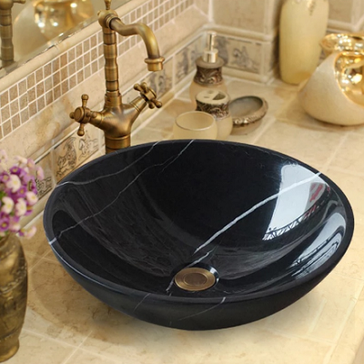 Chậu rửa mặt lavabo màu đen nghệ thuật Miken MKC-342 - Image 4