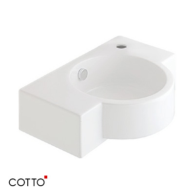 Chậu rửa mặt lavabo màu trắng COTTO C00343 MWH - Image 3