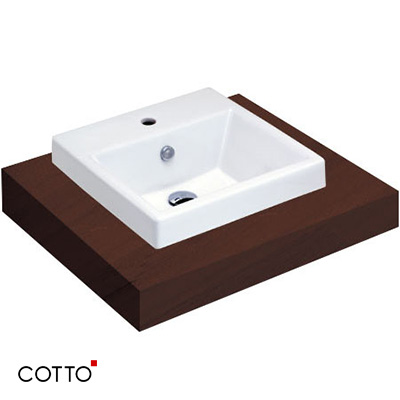 Chậu rửa mặt lavabo màu trắng COTTO C00343 MWH - Image 6