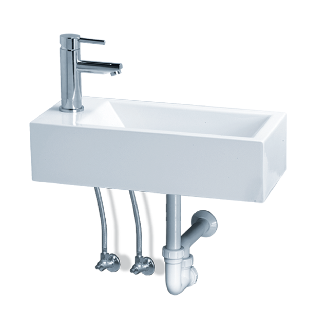 Chậu rửa mặt lavabo treo tường CAESAR L2230 - Image 3