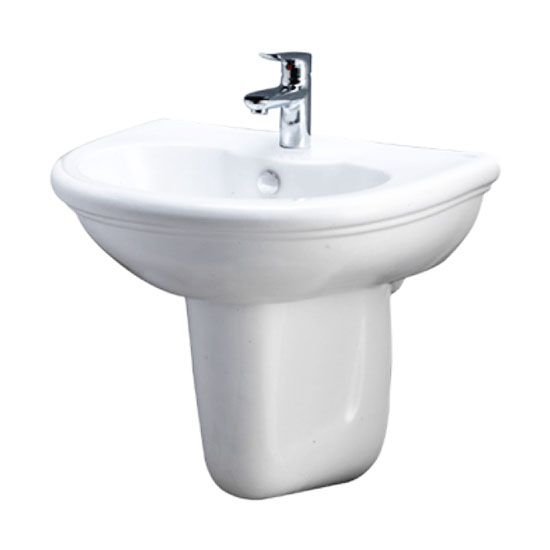 Chậu rửa mặt lavabo treo tường CAESAR LF5338 - Image 3