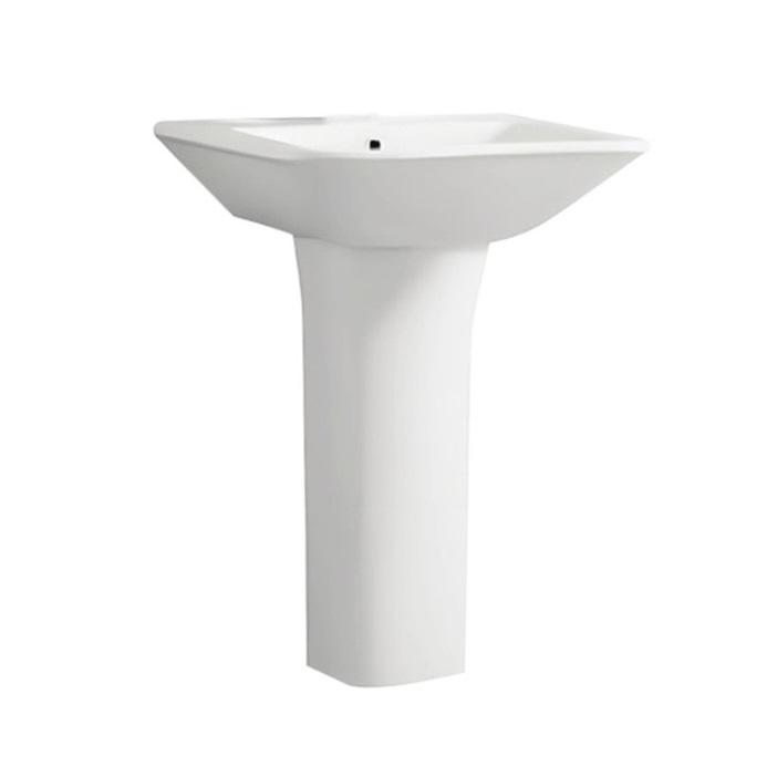 Chậu rửa mặt lavabo treo tường chân dài JOMOO 12489-1/11P-I011 - Image 3