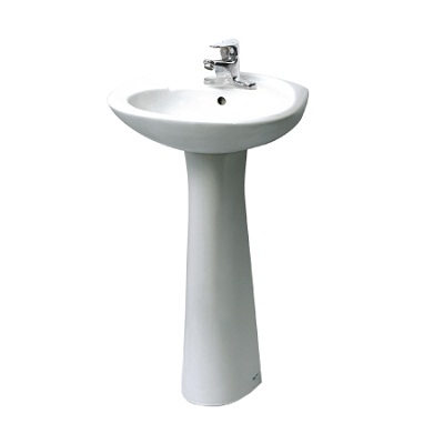 Chậu rửa mặt lavabo treo tường Inax L-289VFC (Chậu 1 lỗ) - Image 5