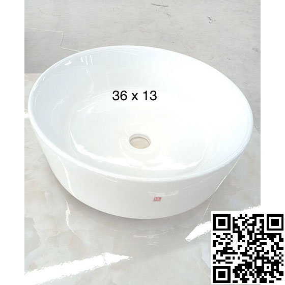 Chậu rửa mặt lavabotròn dương bàn Minh Long T09 (450xx420x160) - Image 4