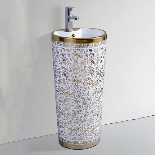 Chậu rửa mặt nghệ thuật chân đứng 16 (Chất liệu đá nhân tạo) - Image 4