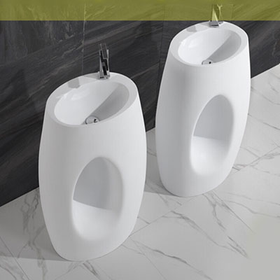 Chậu rửa mặt nghệ thuật chân đứng giả đá Miken MKC-2077 (Đặt hàng 7-15 ngày) - Image 4