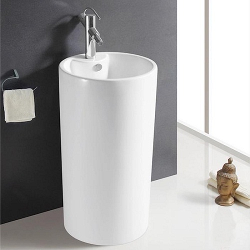 Chậu rửa mặt nghệ thuật chân đứng hoa văn Miken MKC-2082 (Đặt hàng 7-15 ngày) - Image 4