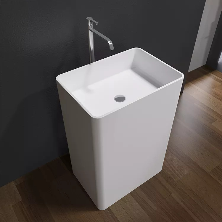 Chậu rửa mặt nghệ thuật chân đứng màu đen 18 (Đặt hàng 10-20 ngày) - Image 3
