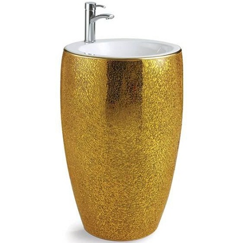 Chậu rửa mặt nghệ thuật chân đứng màu đỏ C3964R (Đặt hàng 10-20 ngày) - Image 4