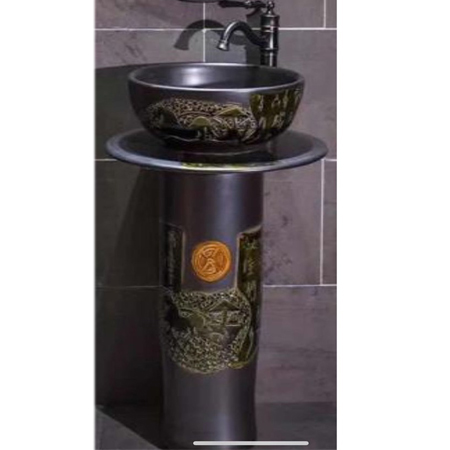 Chậu rửa mặt nghệ thuật chân đứng Miken MK-033B - Image 4
